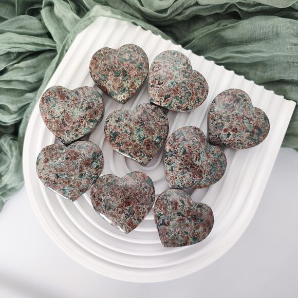 For Keeps Other - Sakura Jasper Heart Crystal Carving Healing Crystals